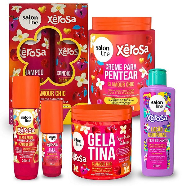 Kit Salon Line Xêrosa Glamour Chic Completo + Mimo Loção Corporal 200ml