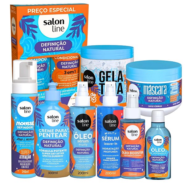 Kit Salon Line Definição Natural Completo: Creme Para Pentear 300 ml