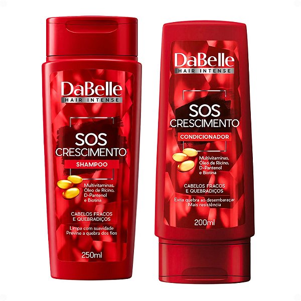 Kit Dabelle Sos Crescimento: Shampoo 250ml e Condicionador 200ml