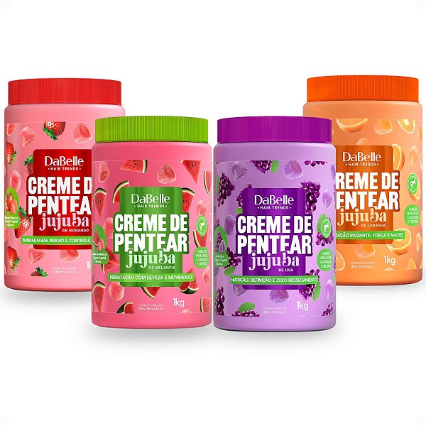 Kit DaBelle Jujuba Cremes: Morango, Laranja, Uva e Melancia