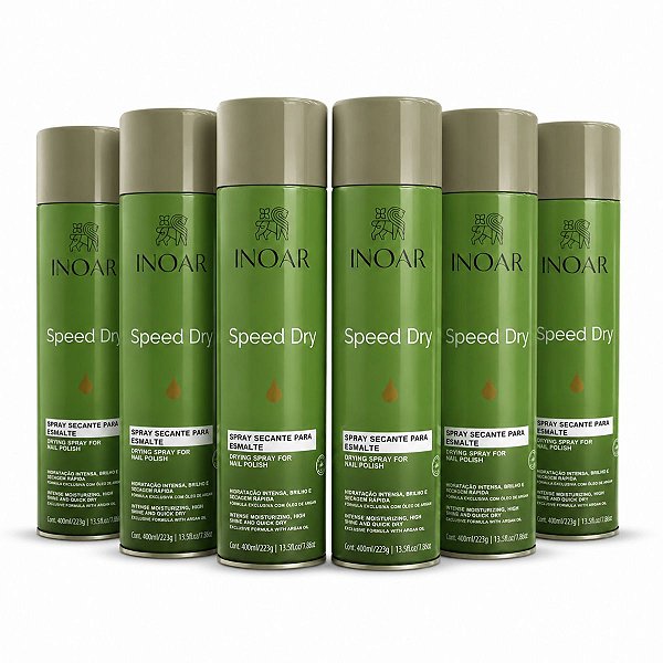 Kit Inoar Speed Dry: 6 Sprays Secantes Para Esmalte 400ml