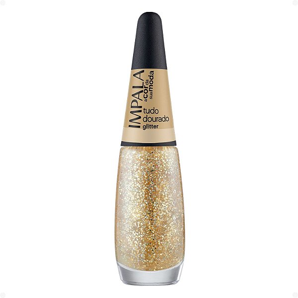 Esmalte Glitter Impala A Cor da Sua Moda Tudo Dourado 7,5ml