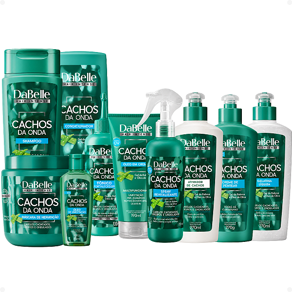 Kit Completo DaBelle Cachos Da Onda: Com Shampoo 250ml e Condicionador 200ml+ Máscara 400g e Finalizadores
