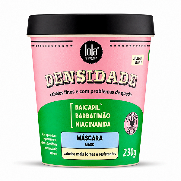 Máscara Densidade Cabelos Mais Fortes e Resistentes Lola 230g