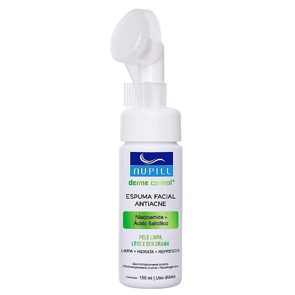 Espuma Facial Antiacne Nupill Derme Control Niacinamida e Ácido Salicílico 150ml