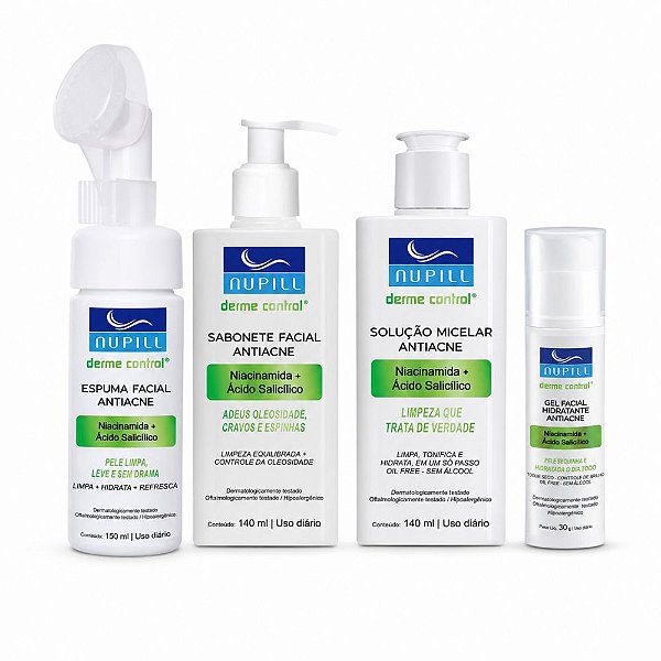 Kit Completo Nupill Derme Control Antiacne