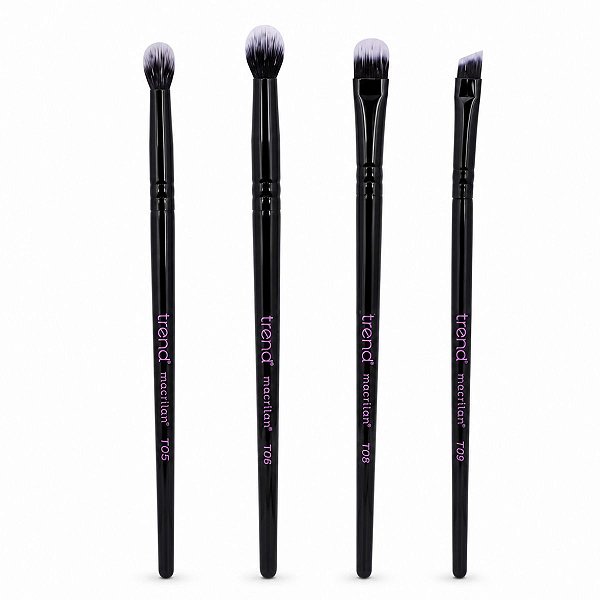 Kit Pincéis Macrilan Trend: Sombra, Esfumar, Delinear e Côncavo