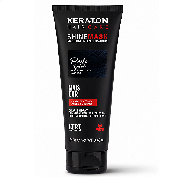 Máscara Intensificadora Keraton Kert Shine Mask Preto Azulado 240g