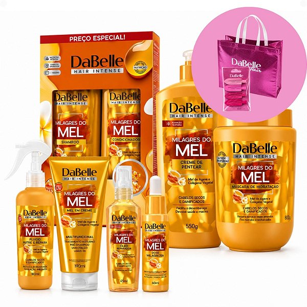 Kit Completo DaBelle Milagres Do Mel: Shampoo 410ml + Mimos