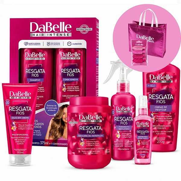 Kit DaBelle Resgata Fios: Shampoo 375ml + Mimos