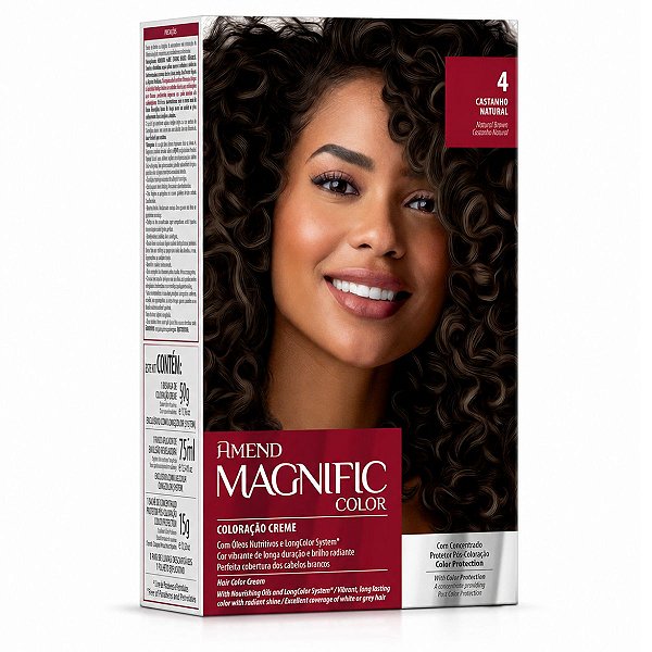 Coloração Creme Amend Magnific Color 4 Castanho Natural