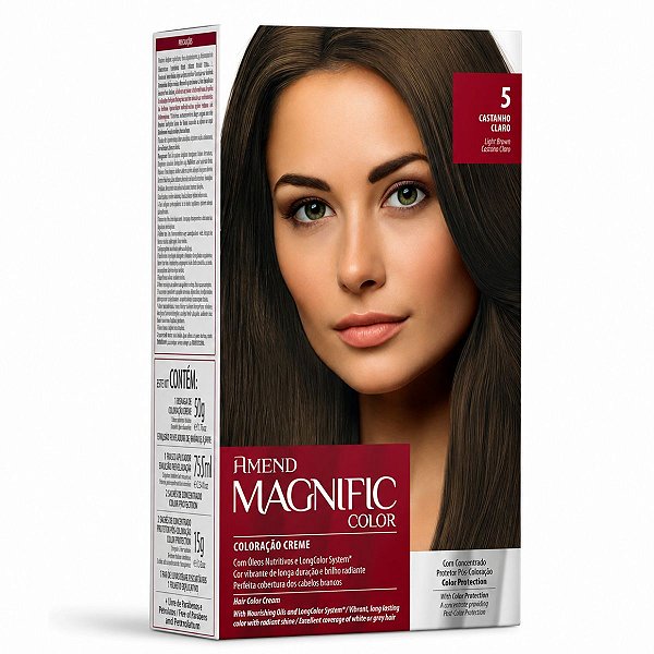 Coloração Creme Amend Magnific Color 5 Castanho Claro