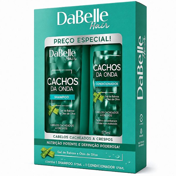 Kit DaBelle Cachos Da Onda: Shampoo 375ml e Condicionador 175ml