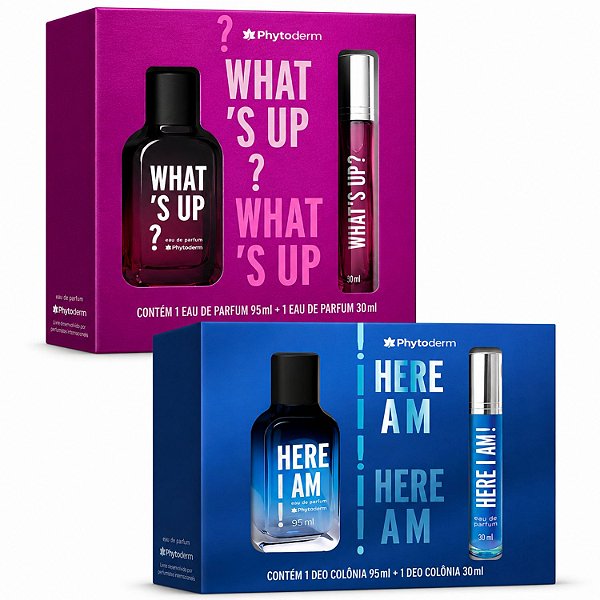 Kit Phytoderm Parfum 95ml + 30ml: Here I Am e What's Up