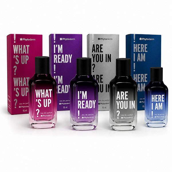 Kit Phytoderm Parfum: What's Up , Ready, Are you in e Here I Am 95ml
