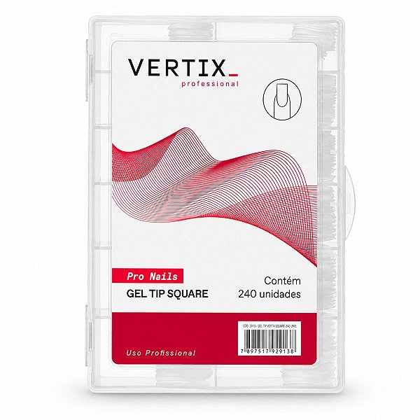 Gel Tip Vertix Pro Nails Square Com 240 Unidades Cód.: 2913