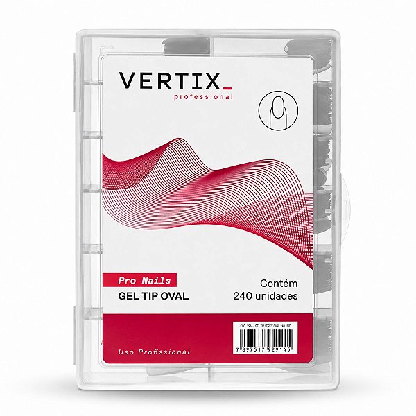 Gel Tip Vertix Pro Nails Oval Com 240 Unidades Cód.: 2914