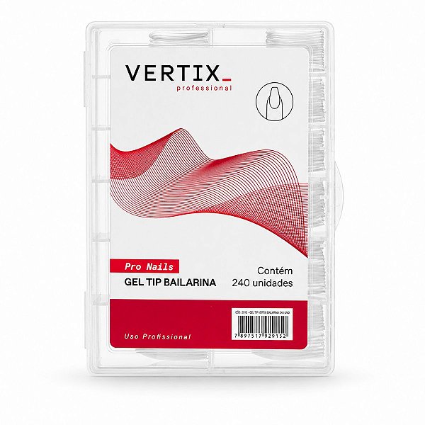 Gel Tip Vertix Pro Nails Bailarina Com 240 Unidades Cód.: 2915