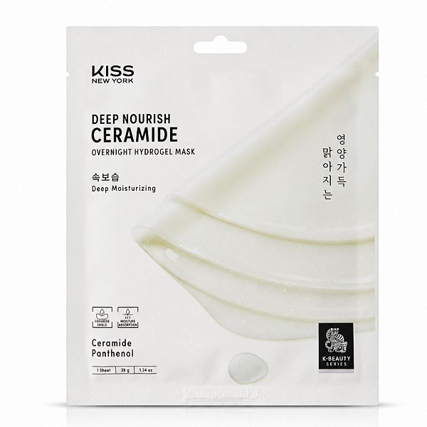 Máscara Facial De Gel Kiss New York Ceramida Deep Nourish Ceramide Overnight Hydrogel Mask