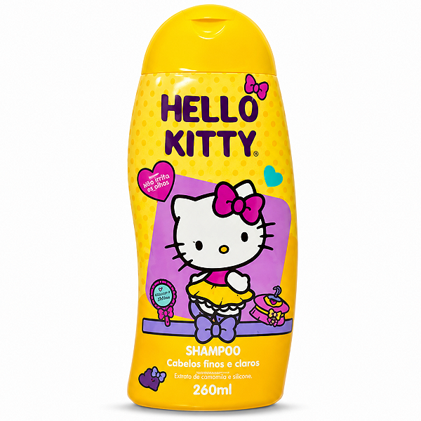 Shampoo Cabelos Finos e Claros Cia da Natureza Hello Kitty 260ml