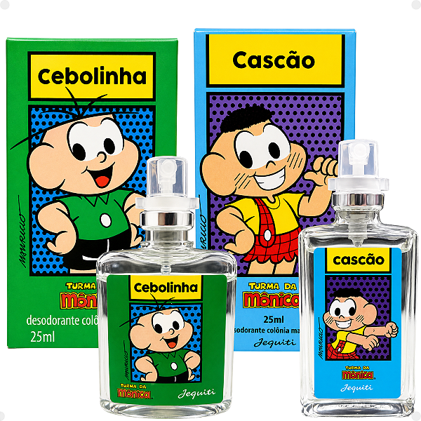Kit Jequiti Teen Desodorante Colônia: Cebolinha e Cascão 25ml