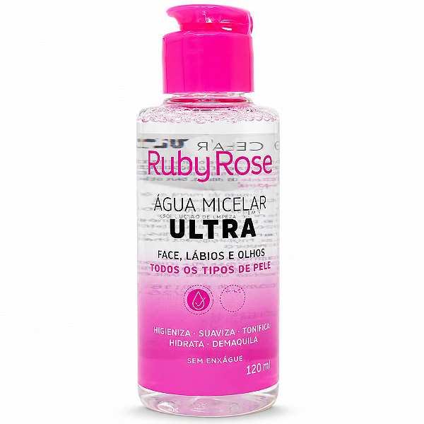 Ruby Rose Água Micelar Ultra Sem Enxágue 120ml Ref. Hb-300