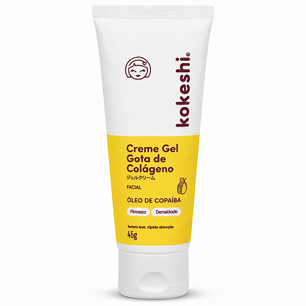 Creme Gel Facial Kokeshi Gota De Colágeno Óleo De Copaíba 45g