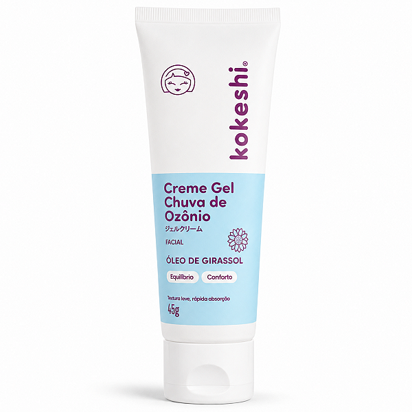Creme Gel Facial Kokeshi Chuva De Ozônio Óleo De Girassol 45g