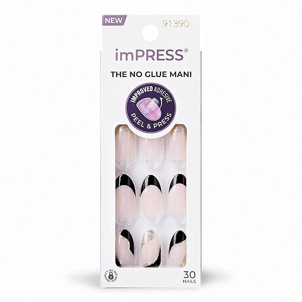 Unhas Autocolantes Kiss Ny Impress The No Glue Mani Illusion Ifm04