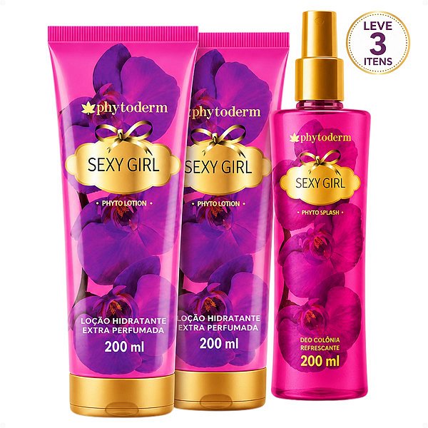 Kit Phytoderm Sexy Girl: 2 Hidratantes Leve 1 Body Splash