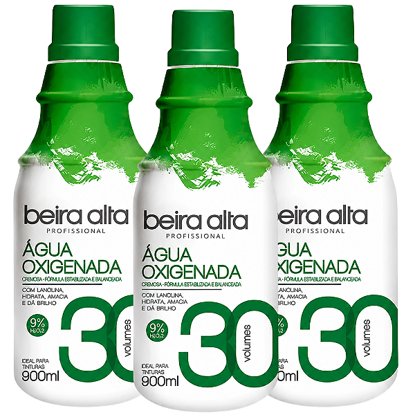 Kit Beira Alta Água Oxigenada: 30 Volumes C/3 900ml