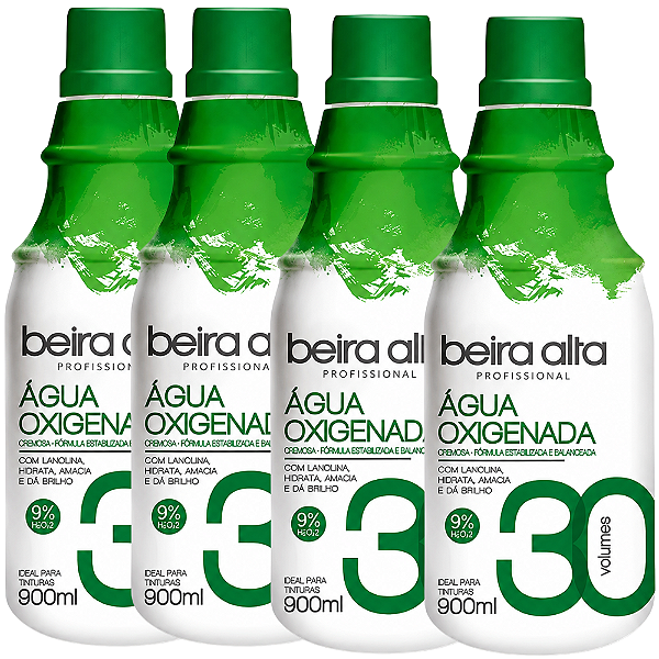Kit Beira Alta Água Oxigenada: 30 Volumes C/4 900ml