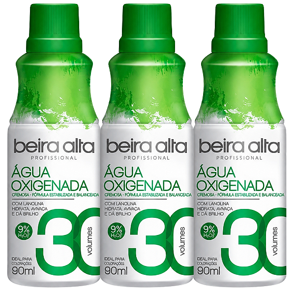 Kit Beira Alta Água Oxigenada:30 Volumes C/3 90ml