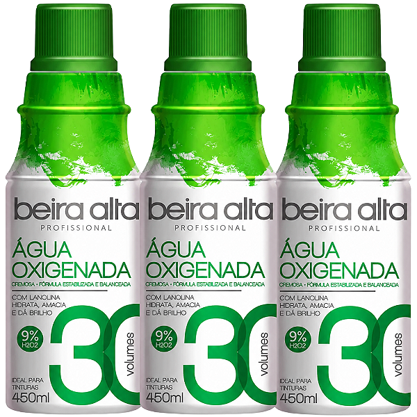 Kit Beira Alta Água Oxigenada:30 Volumes C/3 450ml