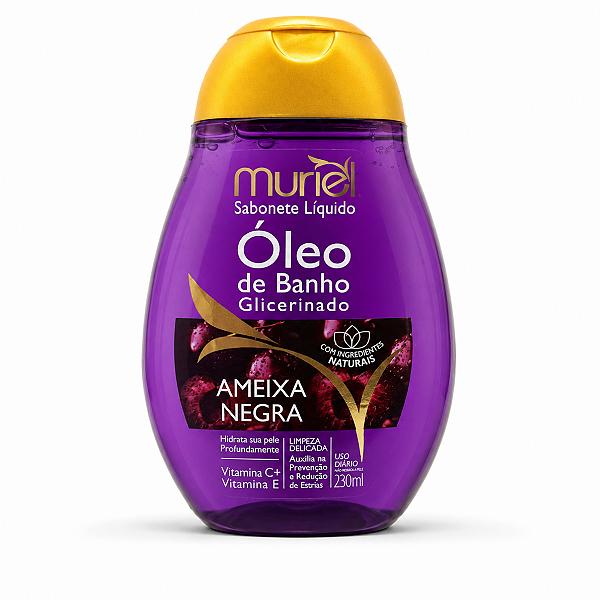 Sabonete Líquido Muriel Óleo De Banho Glicerinado Ameixa Negra 230ml