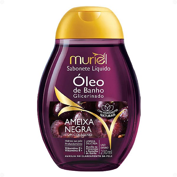 Sabonete Líquido Muriel Óleo De Banho Glicerinado Ameixa Negra 230ml