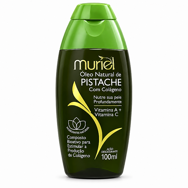 Óleo Corporal Natural Muriel Pistache Com Colágeno 100ml