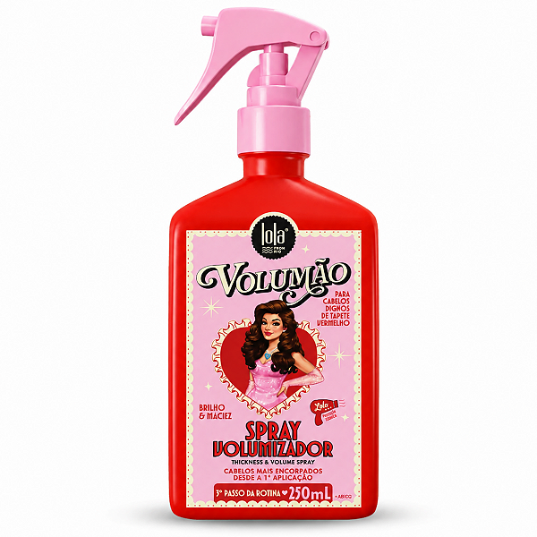 Spray Volumizador Lola Volumão Brilho e Maciez Com Proteção Térmica 250ml