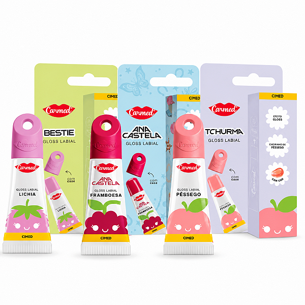 Kit Carmed Gloss Labial Com Case: Ana Castela, Bestie e Tchurma 5g