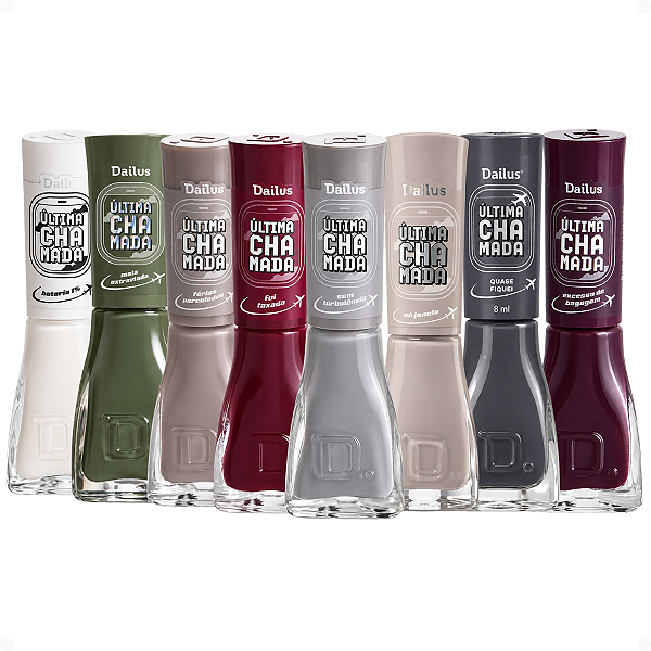 Kit Esmalte Cremoso Dailus Última Chamada 8 Unidades 8ml