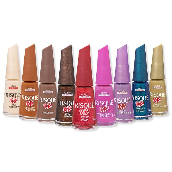 Kit Risqué KitKat Completo Com 9 Esmaltes