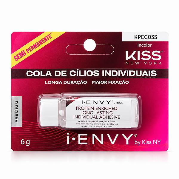 Kiss New York Cola Para Cilios Individuais Clear Ref.kpeg03s 6g