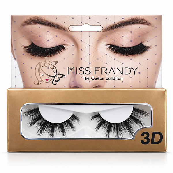 Cílios Postiços The Queen Colletion Miss Frandy 3d C19-0328