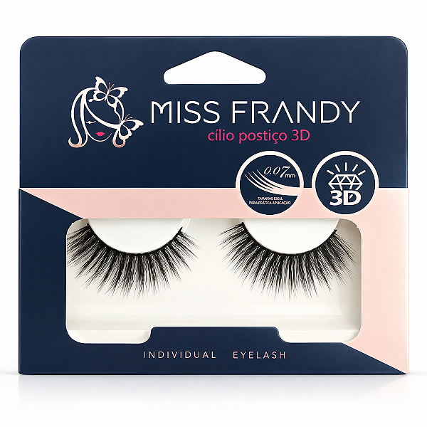 Cílios Postiços Inividual Eyelash 3d Miss Frandy C18-0366
