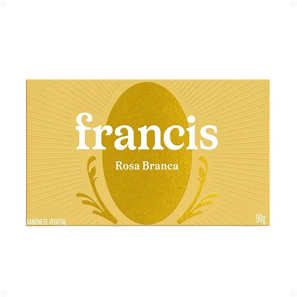 Sabonete Vegetal Em Barra Francis Rosa Branca 90g