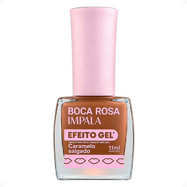 Esmalte Efeito Gel Impala Boca Rosa Caramelo Salgado 11ml