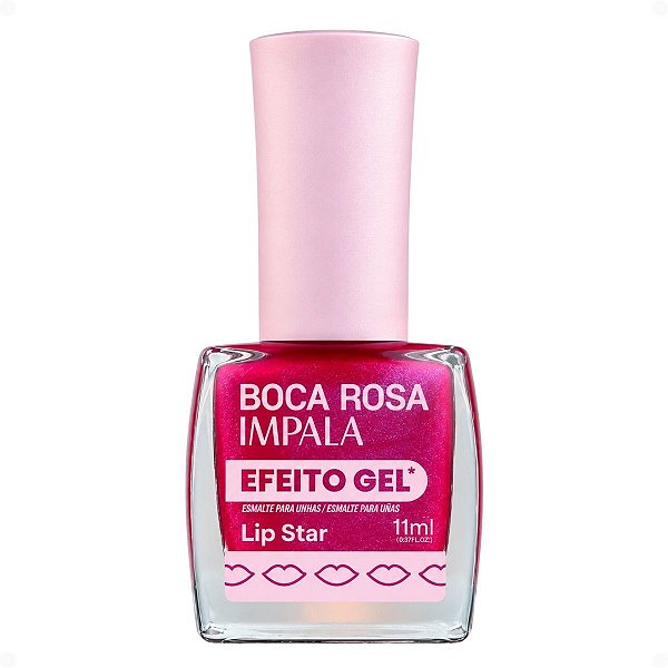 Esmalte Efeito Gel Impala Boca Rosa Lip Star 11ml