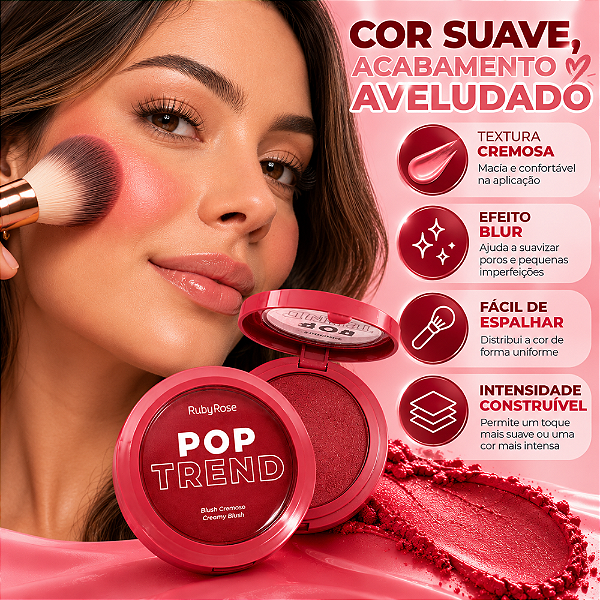 Blush Cremoso Ruby Rose Pop Trend Pt30 Hb-m17-3