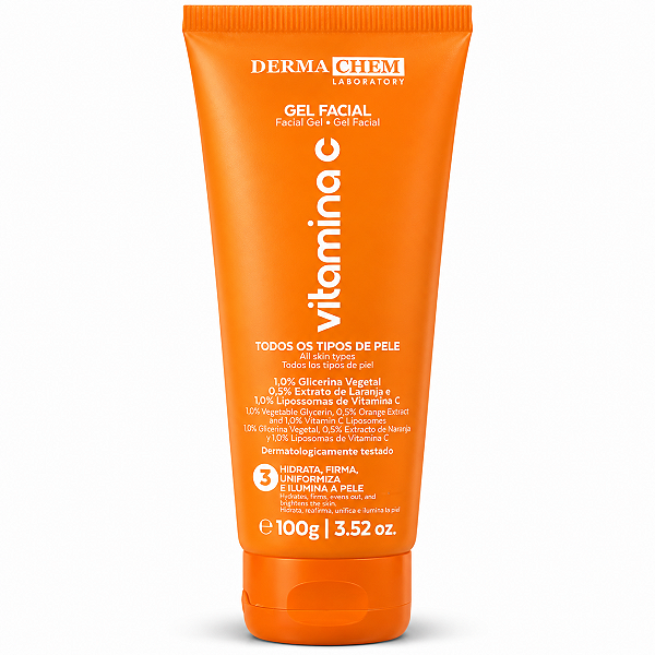 Gel Facial Dermachem Vitamina C Todos Os Tipos De Pele 100g