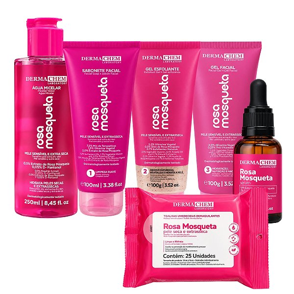 Kit Dermachem Rosa Mosqueta Com 6 Produtos
